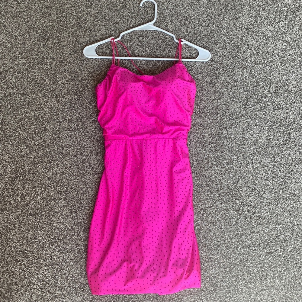Lace Up Spaghetti Strap Mini Homecoming Dress